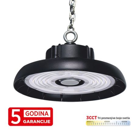 M460100-C5 100W CCT LED UFO svetiljka 3000~6500K IP65 CRNA 5Y Mitea Lighting