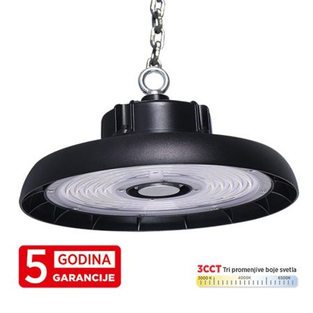 M460150-C5 150W CCT LED UFO svetiljka 3000~6500K IP65 CRNA 5Y Mitea Lighting