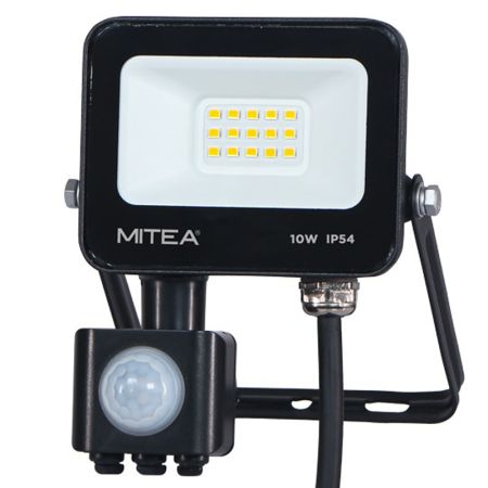 M490010-RLS-C5 6500K SMD ECO LED reflektor sa senzorom 10W CRNI IP54 Mitea Lighting (25 mes.)