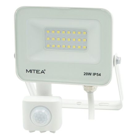 M490020-RLS-B5 6500K SMD ECO LED reflektor sa senzorom 20W BELI IP54 Mitea Lighting (25 mes.)