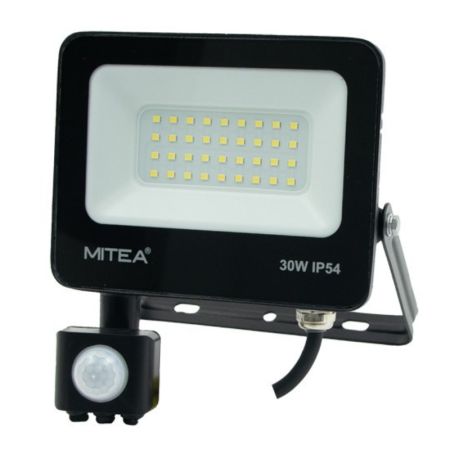 M490030-RLS-C6 6500K SMD ECO LED reflektor sa senzorom 30W CRNI IP54 Mitea Lighting