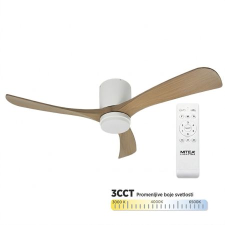 MV5010-WWD plafonski ventilator 35W sa svetlom LED CCT 18W fi117cm sa daljinskim upravljačem Mitea Lighting (25 mes.)