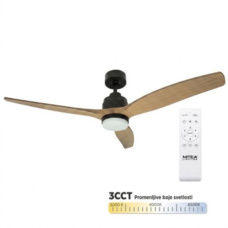 MV5011-CWD plafonski ventilator 35W sa svetlom LED CCT 20W fi132cm sa daljinskim upravljačem Mitea Lighting (25 mes.)