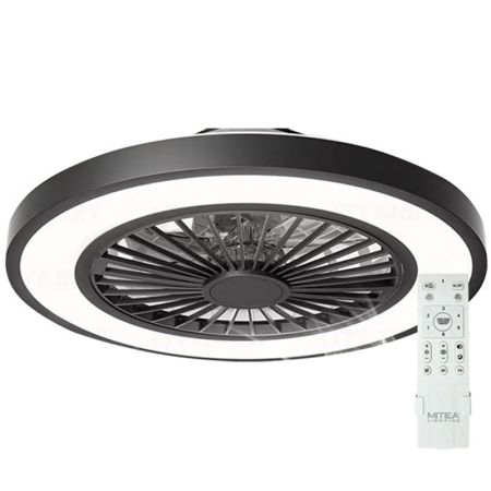 MV5020-B CRNI plafonski ventilator 20W sa svetlom LED CCT 25W sa daljinskim upravljačem Mitea Lighting