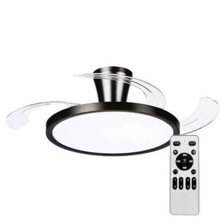 MV5040-B CRNI plafonski ventilator 30W sa svetlom LED CCT 30W sa daljinskim upravljačem Mitea Lighting