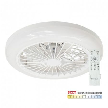 MV5022-W BELI plafonski ventilator 18W sa svetlom LED CCT 18W sa daljinskim upravljačem Mitea Lighting