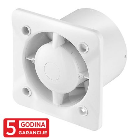 KWT100 FI100 &quot;TURBO&quot; belo kućište kupatilskog aspiratora-ventilatora sa klemom 5Y SYSTEM+ AWENTA