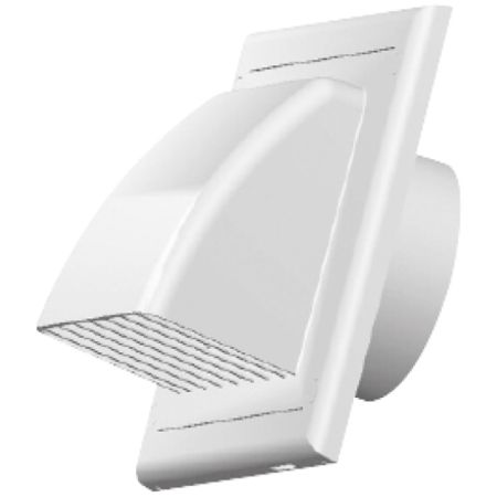 KO100-30 bela ventilaciona rešetka pod kosinom fi100 AWENTA 