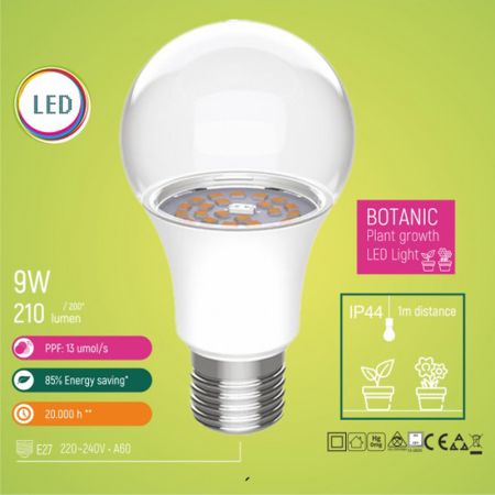 LED sijalica ECO E27 9W A60 za rast biljaka Mitea Lighting