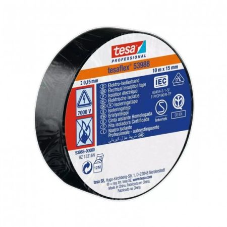 Izolir SPVC traka crna 10m:15mm Tesa