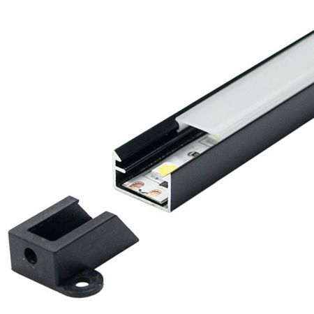 M506-C CRNI Aluminijumski profil za LED trake nadgradni set sa difuzorom 2000x14.4x8.8mm Mitea Lighting