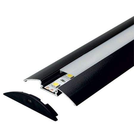 MA608-C Aluminijumski profil za LED trake crni podni set sa difuzorom 52x8x2000mm Mitea Lighting
