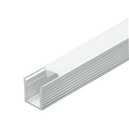 MA078 Sivi Aluminijumski profil za LED trake 2000x7.6x9mm nadgradni sa difuzerom 2m Mitea Lighting