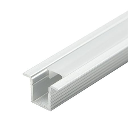 MA079 Sivi Aluminijumski profil za LED trake 2000x13.4x9mm ugradni sa difuzerom 2m Mitea Lighting
