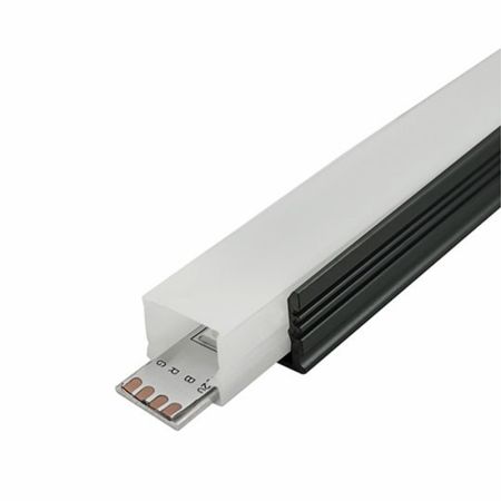 MA505-C-FS IP65 Crni aluminijumski profil za LED trake nadgradni set sa difuzorom 2000x17.4x12.2mm Mitea Lighting