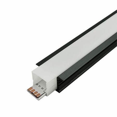 MA605-C-FS IP65 Crni aluminijumski profil za LED trake nadgradni set sa difuzorom 2000x17.4x12.2mm Mitea Lighting
