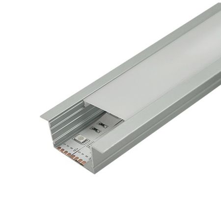 M3020-U Sivi aluminijumski profil za LED trake ugradni set sa difuzorom 2000x44x20mm Mitea Lighting