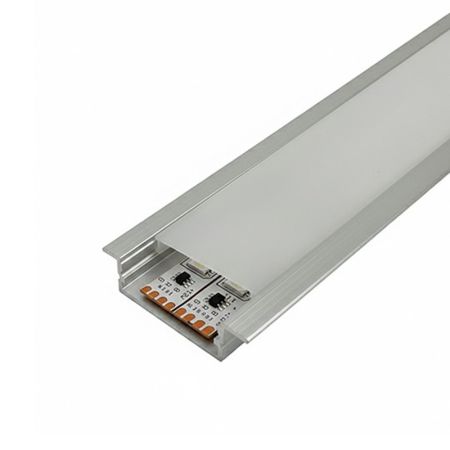 M3010-U-A Sivi aluminijumski profil za LED trake ugradni set sa difuzorom 2000x30x10mm Mitea Lighting