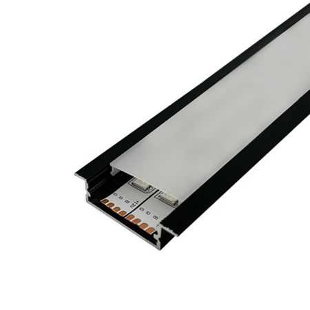M3010-U-C Crni aluminijumski profil za LED trake ugradni set sa difuzorom 2000x30x10mm Mitea Lighting
