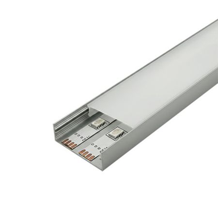 M4010 Sivi aluminijumski profil za LED trake nadgradni set sa difuzorom 2000x40x10mm Mitea Lighting