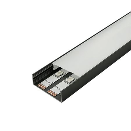 M4010-C crni aluminijumski profil za LED trake nadgradni set sa difuzorom 2000x40x10mm Mitea Lighting