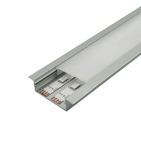 M4010-U-A Sivi aluminijumski profil za LED trake ugradni set sa difuzorom 2000x40x10mm Mitea Lighting