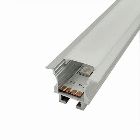 MA613-UZ-A Sivi aluminijumski profil za LED trake ugradni set sa difuzorom i žabicama 2000x24x19mm Mitea Lighting