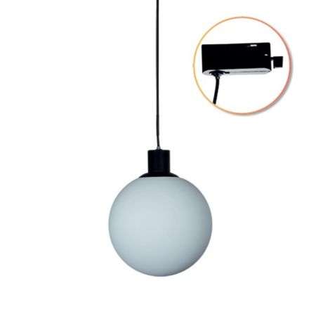 M205021-B crna+belo staklo G9 3W 4000K šinska visilica Mitea Lighting