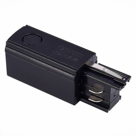 M-4TRACK-N(R)-B crni desni PVC napojni konektor za trostopeni šinski reflektor Mitea Lighting