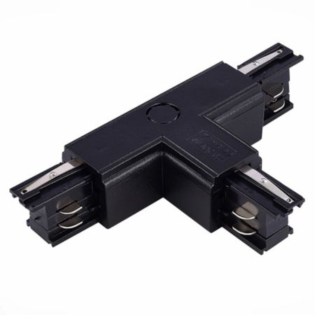 M-4TRACK-T(L1)-B crni levi PVC T konektor za trostopeni šinski reflektor Mitea Lighting