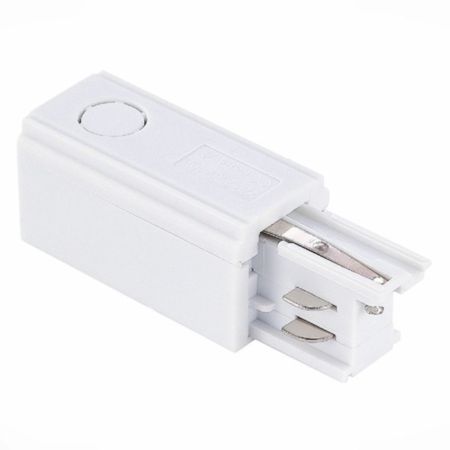 M-4TRACK-N(L)-W beli levi PVC desni napojni konektor za trostopeni šinski reflektor Mitea Lighting