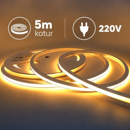 MLI-2835-230V-120-D5 3000K 10W/1m 220-230V IP65 10x10mm 5m kotur NEON FLEX LED traka 120 LED/1m Mitea Lighting