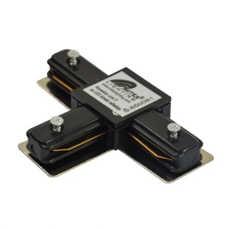 Konektor crni metalni  T za šinski LED i GU10 reflektor 220V Mitea Lighting