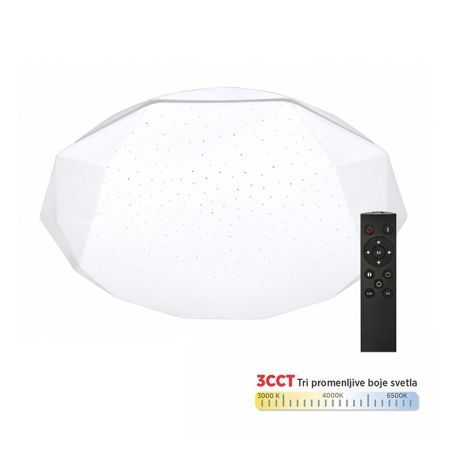M205404 2x18W LED SMD 3000~6500K fi350mm plafonjera dijamant + daljinski Mitea Lighting