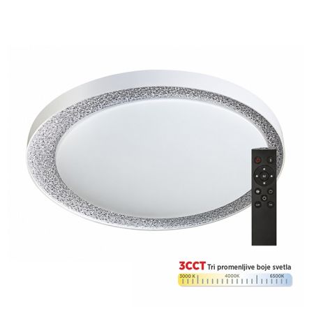 M205415 2x36W transparentna prizmatik+opal LED SMD 3000~6500K Ø550mm plafonjera sa daljinskim Mitea Lighting