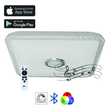 M205439-BT/WRGB 2x32W 435x435mm LED SMD plafonjera sa zvučnikom 5W, bluetooth, Android/iOS APP iLink smart (muzička plafonjera) Mitea Lighting (25 mes.)