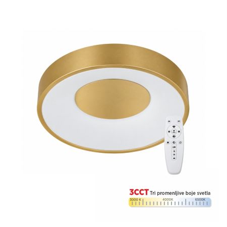 M205462 2x18W 3000~6500K 3CCT LED SMD zlatna plafonjera sa daljinskim 2.4G Mitea Lighting (25 mes.)