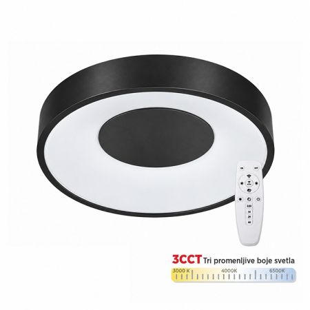 M205465 2x18W 3000~6500K 3CCT LED SMD crna plafonjera sa daljinskim 2.4G Mitea Lighting (25 mes.)