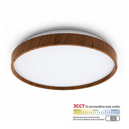 M205484 TAMNA BOJA DRVETA 24W LED SMD 6500K plafonjera fi380 x h60mm Mitea Lighting (25 mes.)