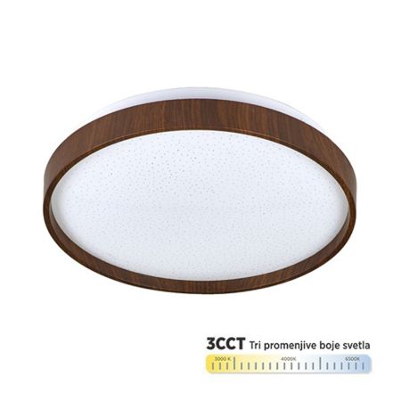 M205540-WD Boja drveta15W fi260mm LED SMD CCT DIP switch 3000~6500K plafonjera Mitea Lighting