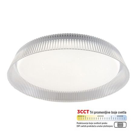 M205534 15W LED CCT DIP switch 3000~6500K plafonjera bela Mitea Lighting