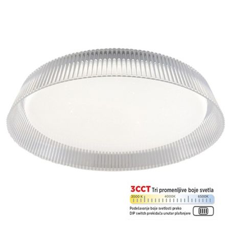 M205535 28W LED CCT DIP switch 3000~6500K plafonjera bela Mitea Lighting