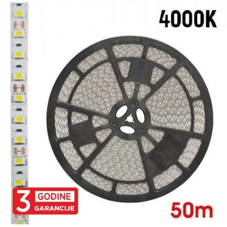 MLR-5050-60-ML 4000K (neutralno bela) LED traka 50m kotur 12V 11W 60 LED/1m IP20 Mitea Lighting