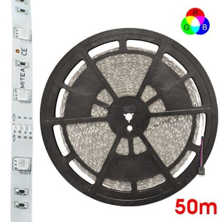 MLR-5050-60-ML RGB LED traka 50m kotur 12V 8W 60 LED/1m IP20 Mitea Lighting