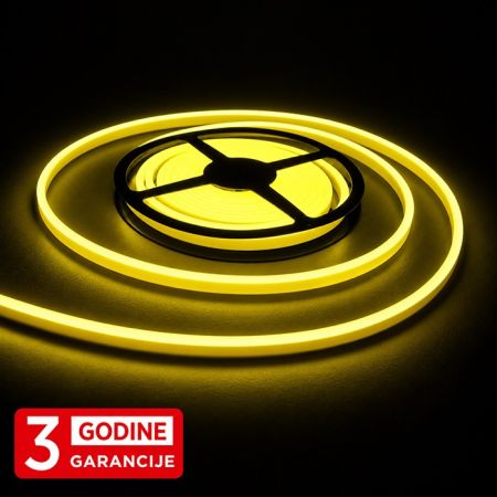 MLG-2835-120-ML 9.5W/1m 12V limun žuta IP67 5m SMD LED NEON FLEX traka 6x12mm 120 LED/1m 3Y Mitea Lighting