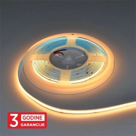 MLH-2835-ML 9W/1m 12V 3000K IP22 5m kotur COB 8mm LED traka 320 LED/1m 3Y Mitea Lighting