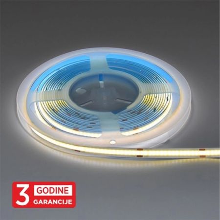 MLH-2835-ML 9W/1m 12V 4000K IP22 5m kotur COB 8mm LED traka 320 LED/1m 3Y Mitea Lighting