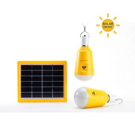 M702003 LED sijalica 2x2W 6500K + solarni panel IP65 3W + power bank Mitea Lighting