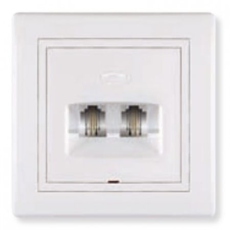 Aling prikljucnica ptt  2xRJ12 6/2 611.000 bela