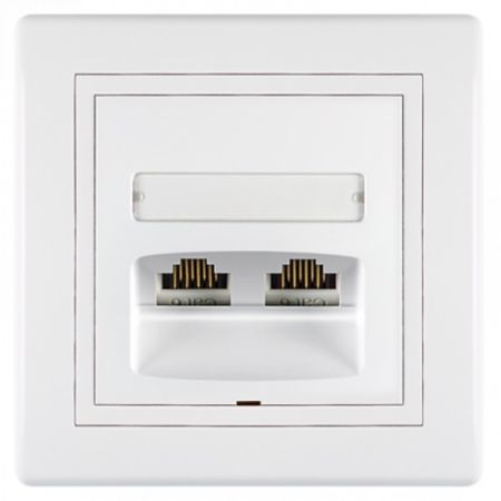 Aling priklj.kom. 2xRJ45 cat6e 615.000 Prestige bela